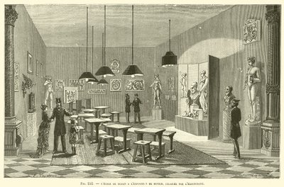 The Drawing School at the Munich Exhibition, Lit by Electricity by French School
